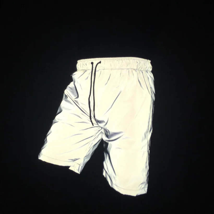 

Brand New Reflective Men's Shorts Casual Hip Hop Sports Pants Beach Vacation Streetwear Drawstring Elastic Waist