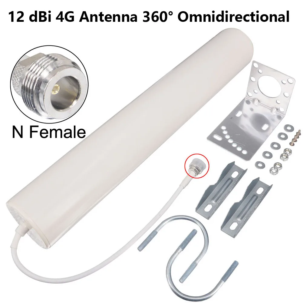 12dbi 698-2700MHz GSM 3G 4G Antenna Outdoor Panel High Gain LTE Aerial Omnidirectional Antenne N female For Wireless Router - купить по