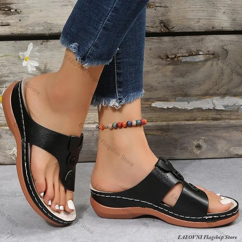 Women Sandals Soft Bottom Summer Shoes For Women Wedge Heels Sandalias Mujer Beach Slippers Women Flip Flops Summer sandalias