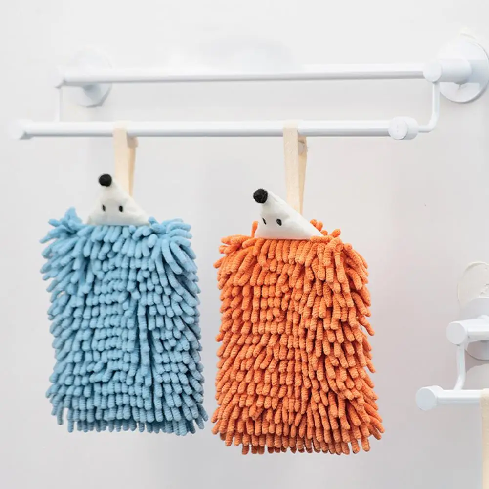 

Handkerchief Towels Hand Towel Breathable Multi-purpose Chenille Cartoon Animal Hand Rag Bathroom Supplies Textile