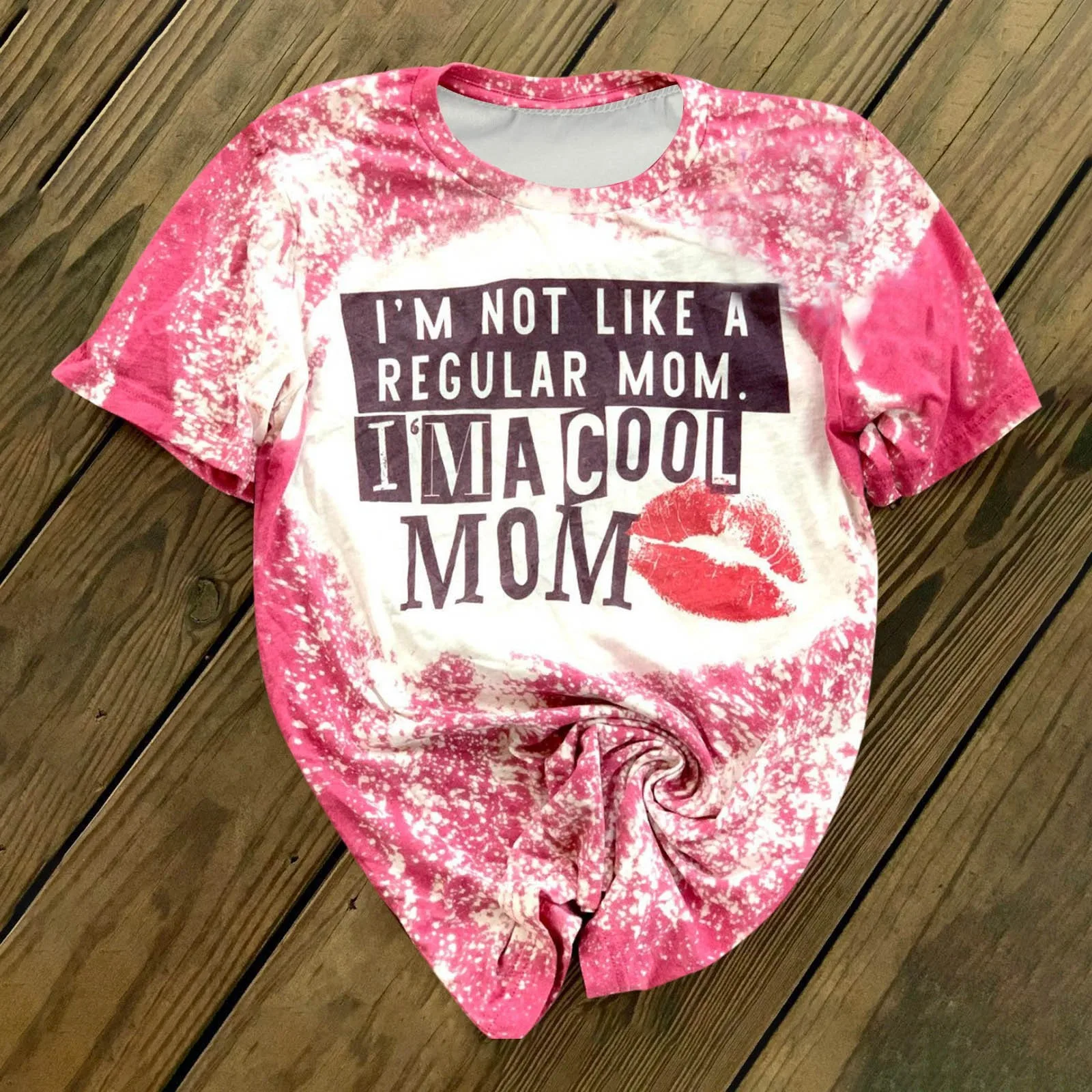 

Женская свободная футболка с коротким рукавом и принтом на День Матери