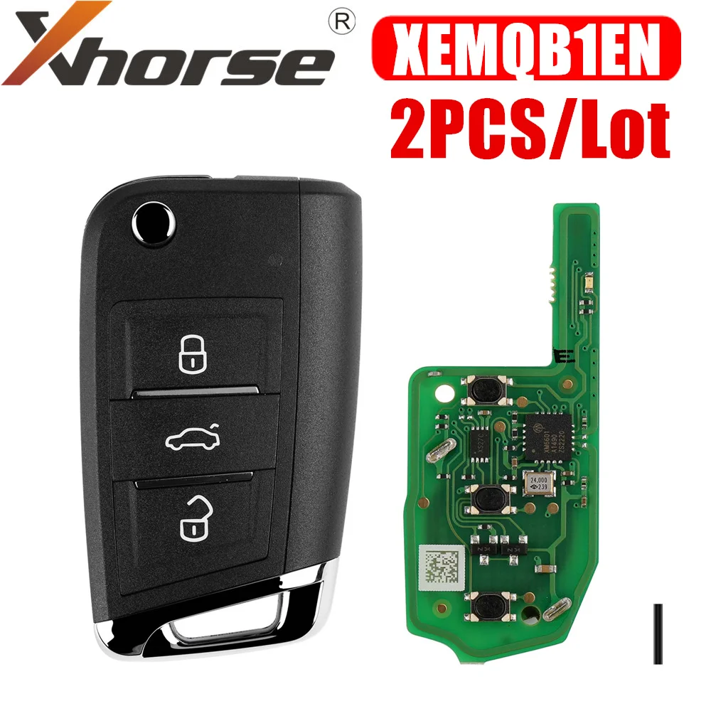 

Супер удаленный ключ Xhorse XEMQB1EN для MQB, 3 кнопки со встроенным суперчипом, английская версия, 2 шт.
