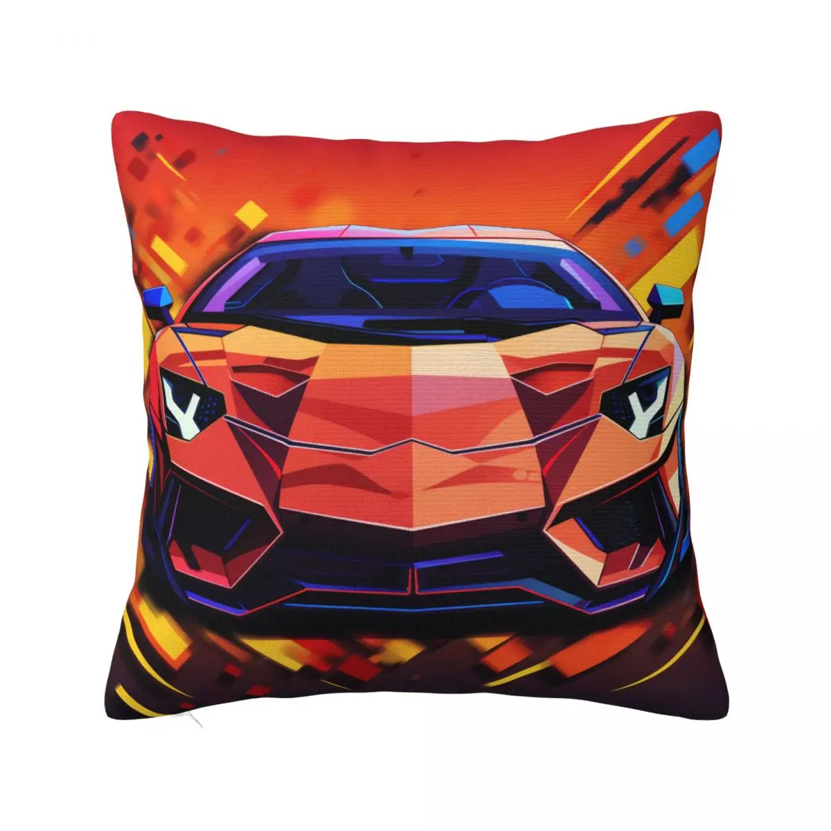 

Luxury Sports Car Pillow Case Cartoon 2D Elements Universal Polyester Pillowcase Home Decor Zipper Summer Cover