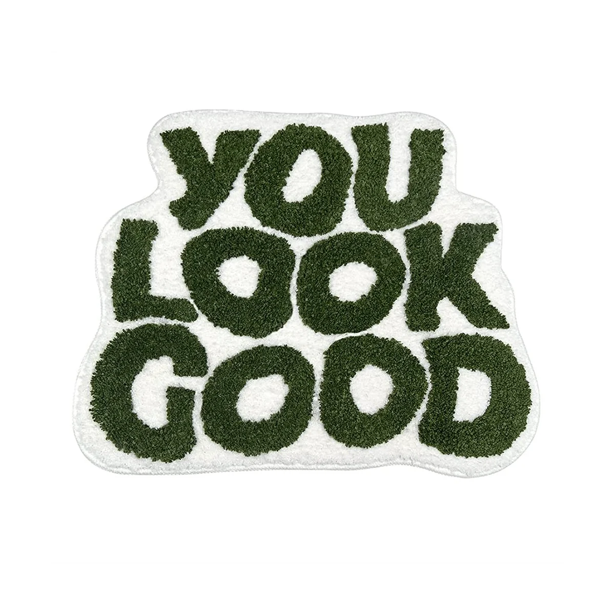 

You Look Good Bath Mat Green Bathoom Rugs Funny Cute Bathroom Decor Preppy Small Cool Rug