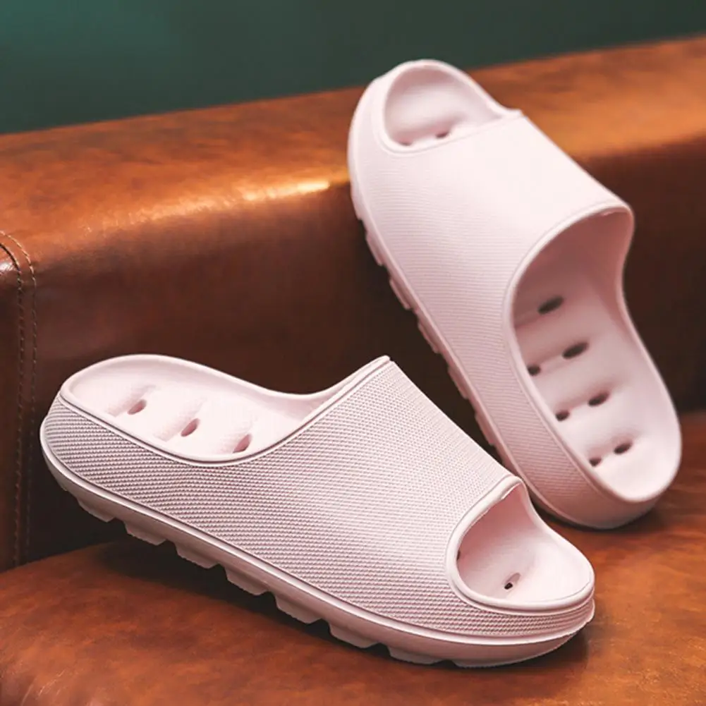 

Footwear 1 Pair Trendy Open Toe Slip-On Slippers Female Shower Slippers Non-slip for Bathroom