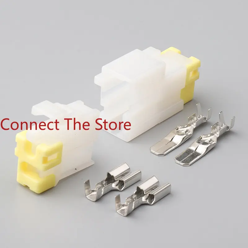 Автомобильный соединитель 6,3 мм, оболочка 2 ядра с клеммой, 1 шт