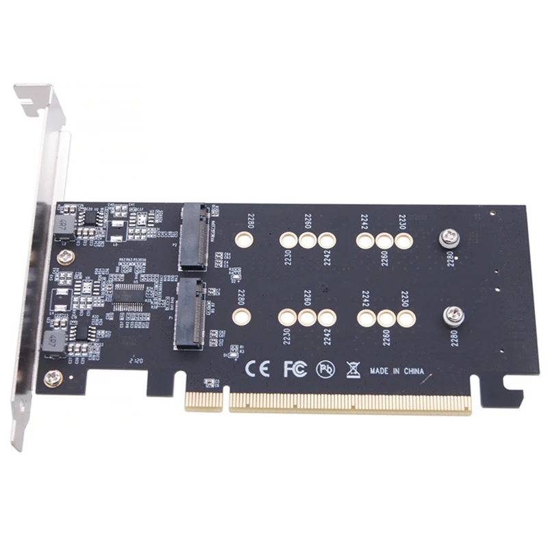 

1 шт., 2-портовая Плата расширения Nvme-Pci-E