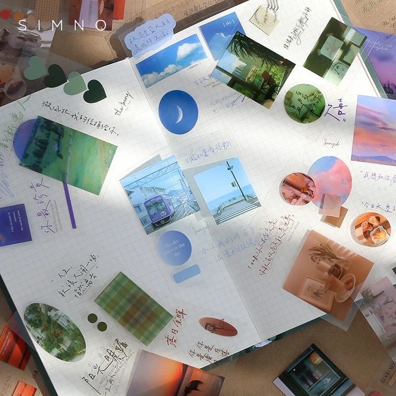 Simno 100 листов наклеек для домашних животных набор ins журнал декоративные стикеры s