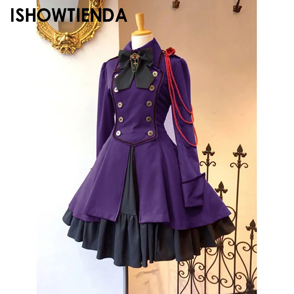 

Dresses For Women 2023 Ladies Halloween Fashion Vintage Gothic Court Square Collar Patchwork Bow Dress Medieval Cosplay Suit