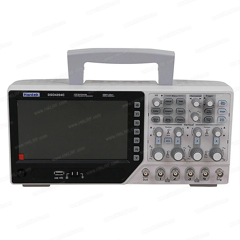 

Hantek DSO4204C 4-Channel Oscilloscope Arbitrary Function Signal Generator 1GS/S Sampling Rate Arbitrary Signal Generator 200MHz