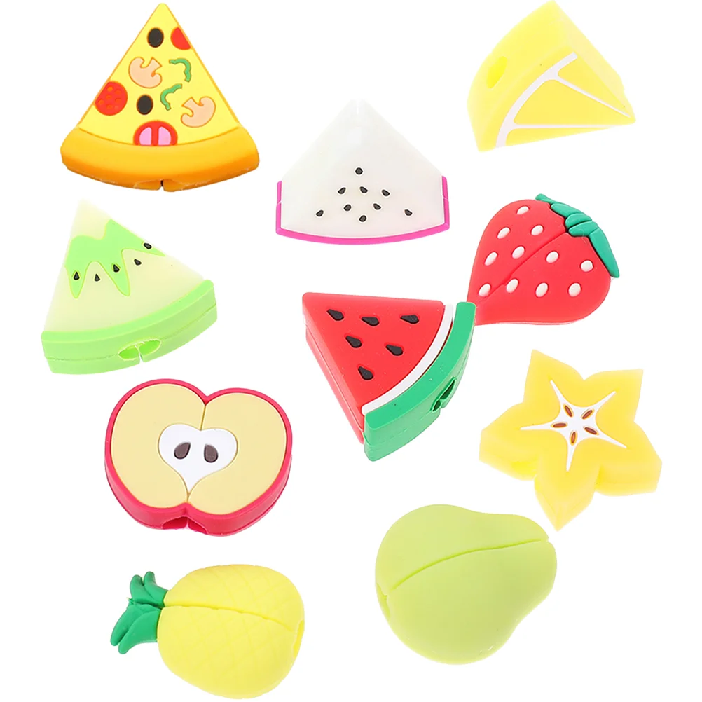 

10 Pcs Data Cable Protective Sleeve Adorable Protection Lines Protectors Set Fruit Shaped Unique Rubber