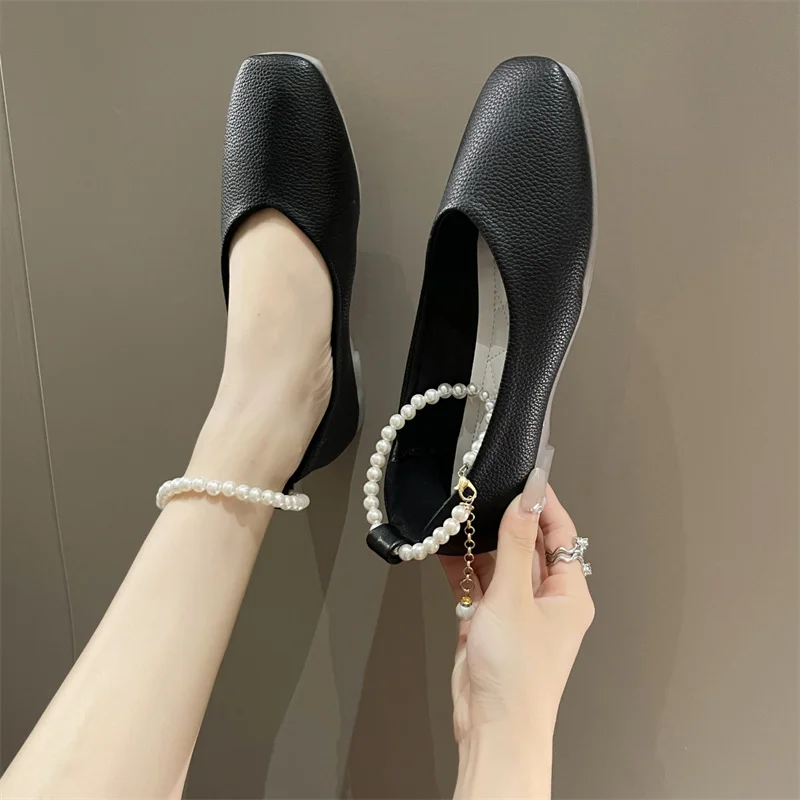 

Балетки женские на плоской подошве, брендовые босоножки с бусинами, Дизайнерские повседневные классические туфли, лето 2022