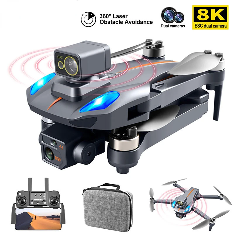 

GPS Drone 4K Professional Obstacle Avoidance 8K DualHD Camera Brushless Motor Foldable Quadcopter RC Distance 1200M