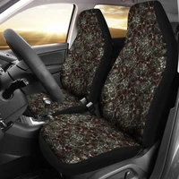 2 pcs seat cover sugar skulls day of the deadpack of 2 universal front seat protective cover