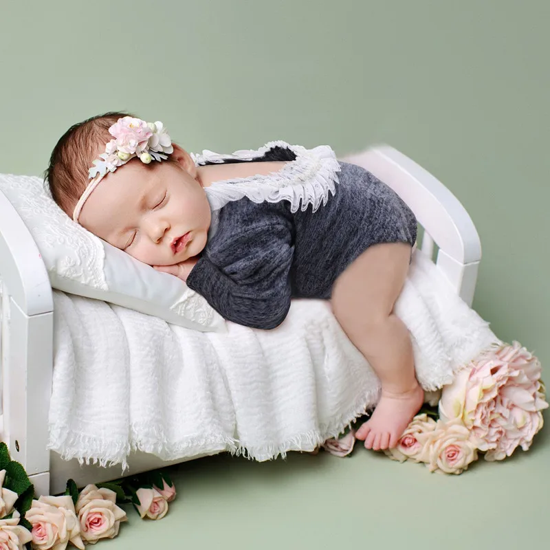 Newborn Photography Clothing Jumpsuit Baby Girl Photo Props Accessories Studio Infant 0-1 Months Shoot Clothes Fotografia