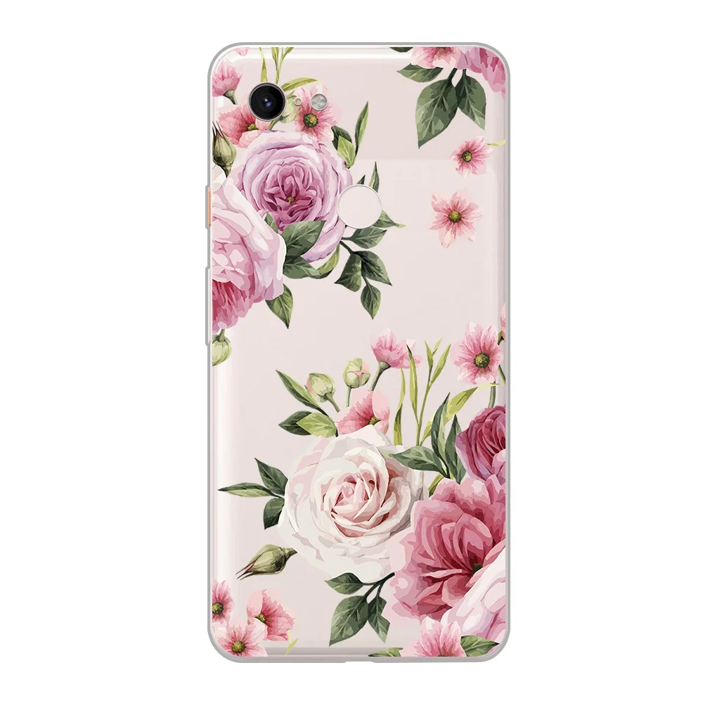 Floral Flower Phone Case for Google Pixel 6 Pro 4 5 3 3a 2 XL Cover for Pixel 4a 5a 5G Soft TPU Shockproof Protection Back Funda