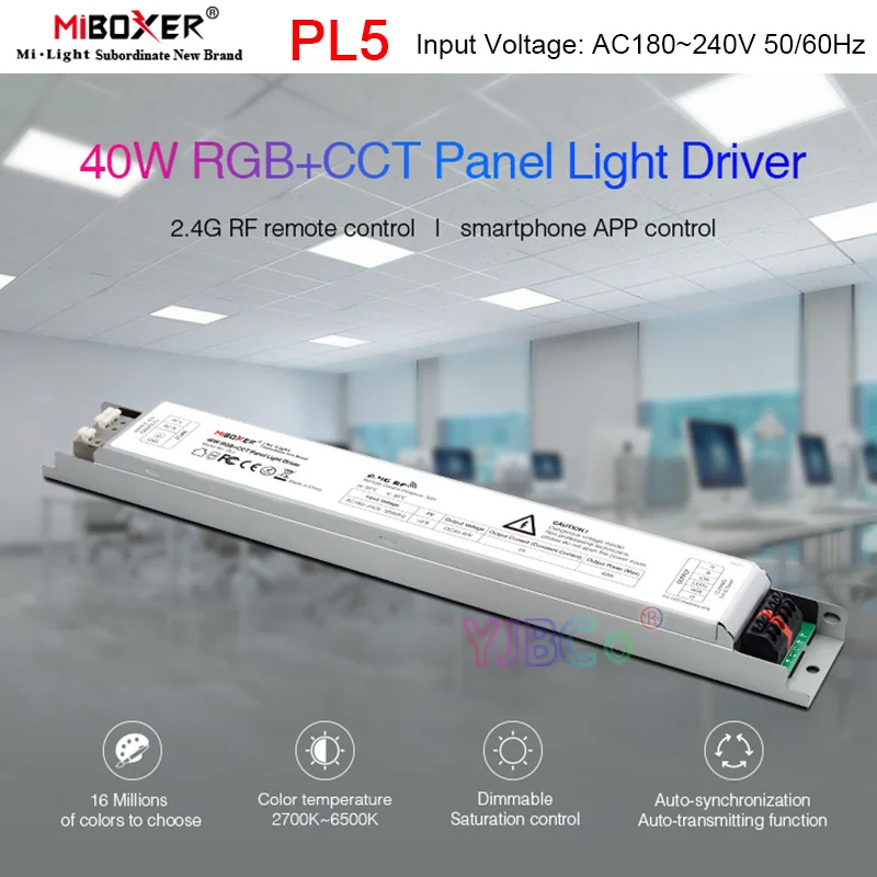

Пульт управления PL5 Miboxer, 220 В, 40 Вт, RGB + CCT, 5 каналов, ГГц