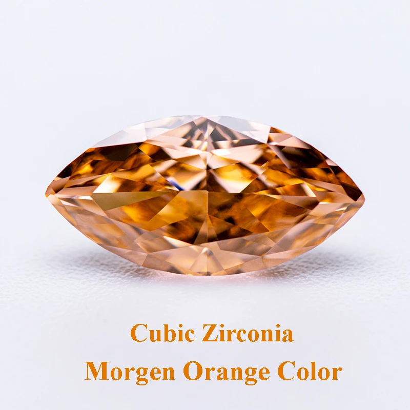 Цирконий измельченный лед Cut Morgen оранжевого цвета форма маркизы подвески бусины
