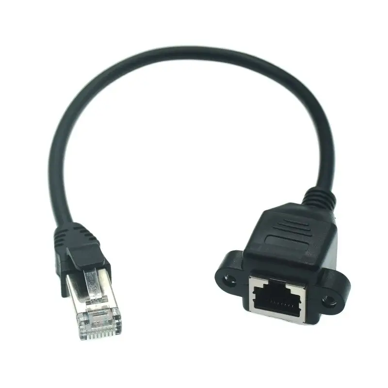 Фото Кабель-удлинитель Ethernet RJ45 (8P8C) с угловыми разъемами RJ45 (штекер-гнездо) 90 градусов (вверх/вниз), 30 см, 60 см, 100 см, 1 фут, 2 фута №4
