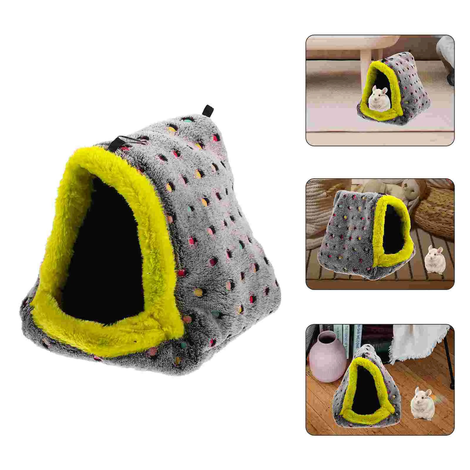 

Hamster Hideout House Chinchilla Bed Small Home Household Lovely Delicate Decorative Warmsturdy Wear Resistant