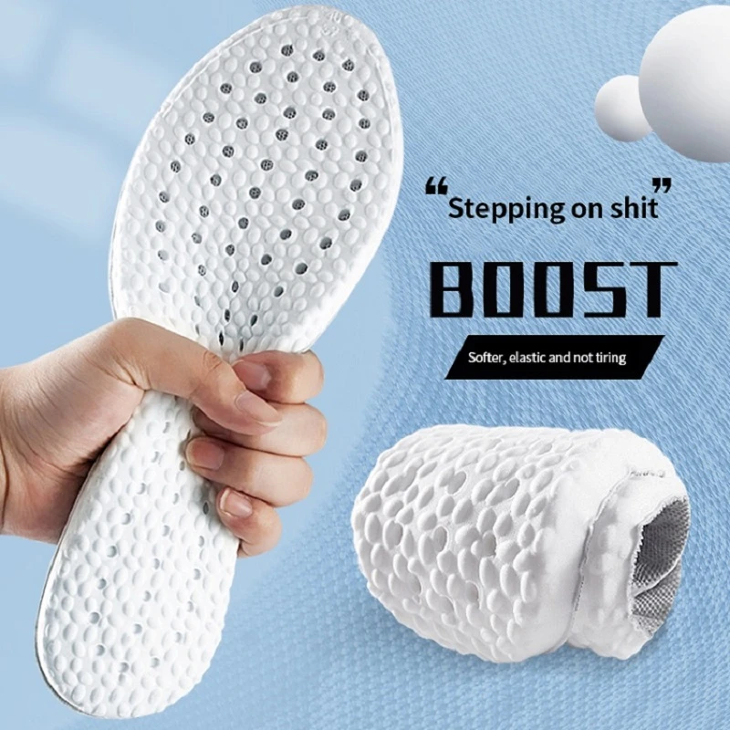 2023 New Memory Foam Orthopedic Sport Insoles for Shoes Sole Cushion Running Shock-Absorbant Breathable Deodorization Soft Pad
