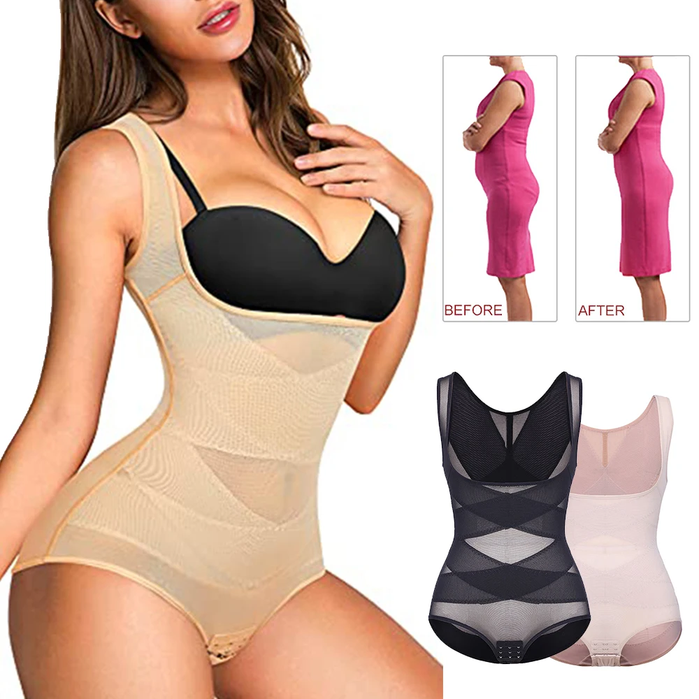 

Shapewear Bodysuit for Women Tummy Control Butt Lifter Panty Hi-Waist Trainer Stomach Body Shaper Slimming Girdles