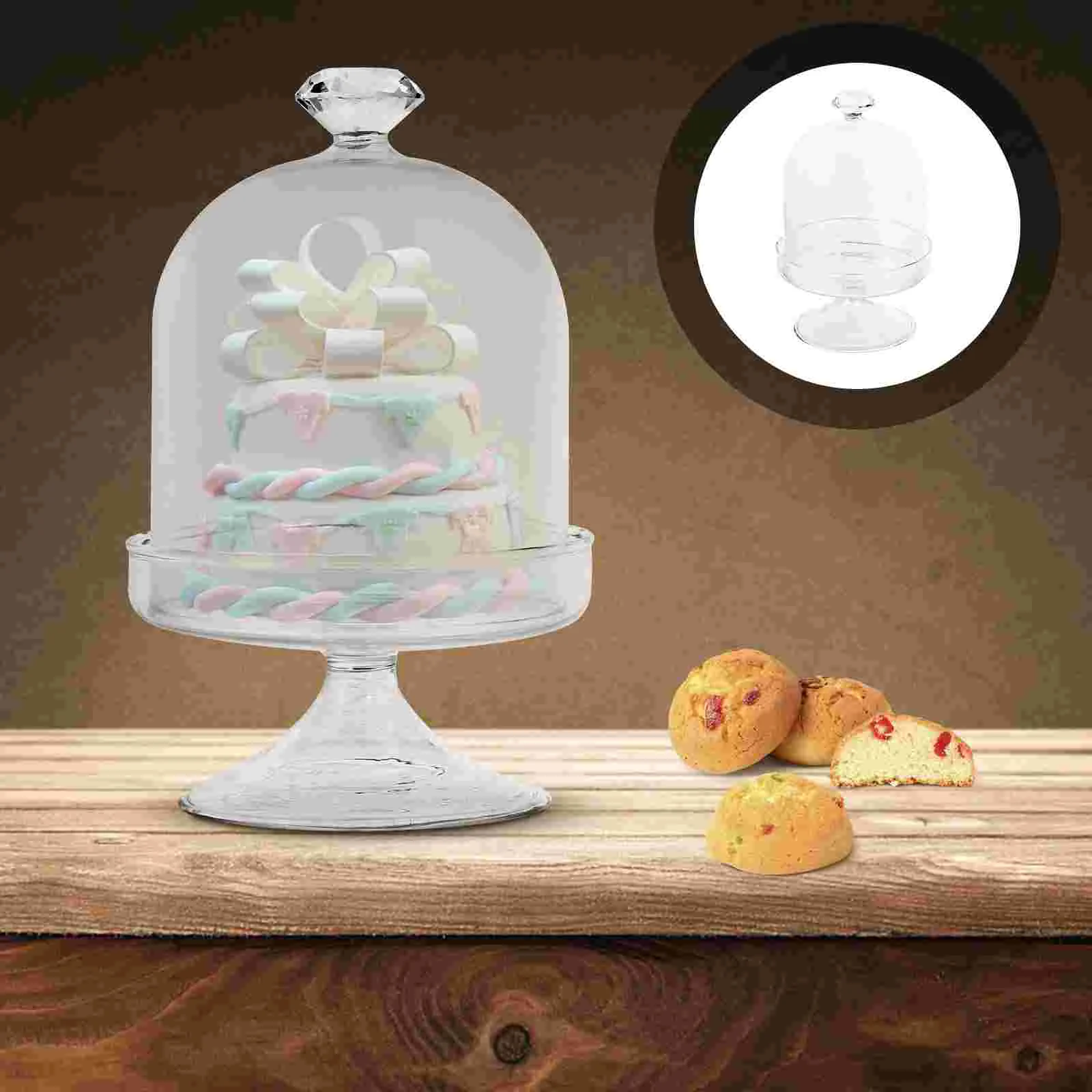 

Cake Dome Coverstand Dessert Display Cupcake Plate Serving Tray Clochefood Platter Dish Mini Bell Jar Lidbutter Round