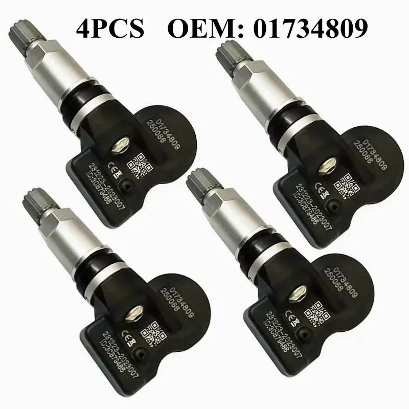 4шт 433 МГц 01734809 Датчик контроля давления в шинах TPMS для Yuanjing X3 Geely Emgrand Vision Coolray Binray