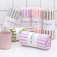 35x75cm soft face towel household absorbent quick drying microfiber cloth womens hand striped plaid hair towel