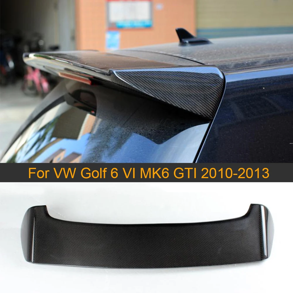 

Carbon Fiber Car Rear Roof Spoiler Boot Lip Wing For Volkswagen VW Golf 6 VI MK6 GTI 2010-2013 Rear Roof Spoiler Tail Trunk Wing
