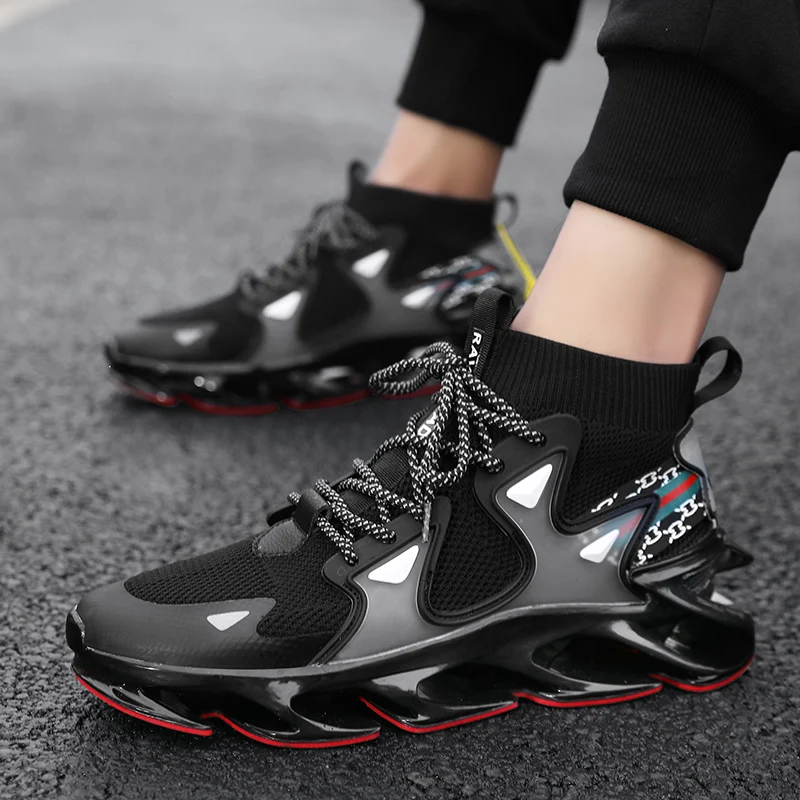 

New High- top Men's Casual Basketball Shoes Fashion Outdoor Sneakers University Fitness Breathable Mesh Trainers Brand Design