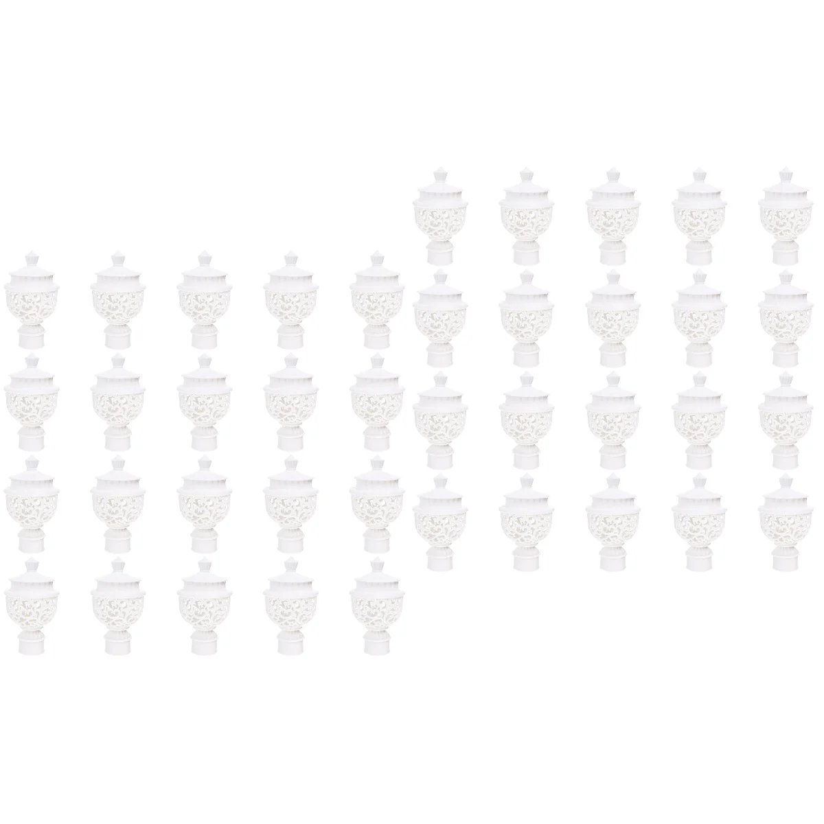 

Curtain Rod Ends Decorative Finials End Poledrapery Screwhead Caps Plug Fitting White Rods Double Drape Door Cap Home Decor