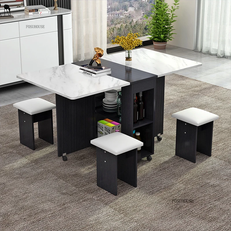 Креативные складные обеденные столы простая мебель для столовой домашний