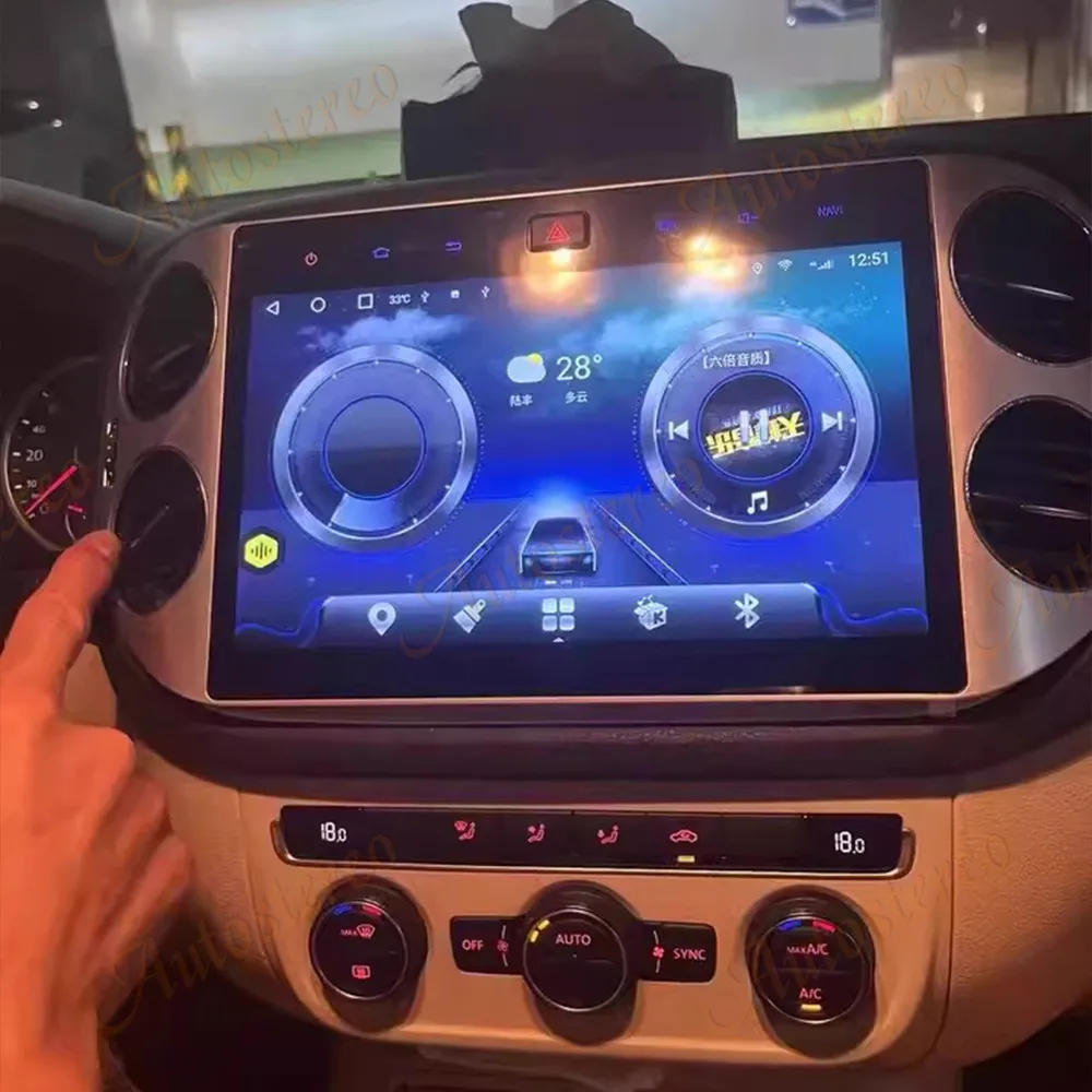 10,2-дюймовый автомобильный радиоприемник, аудиомагнитофон Android14 для Volkwagen Tiguan 2010-2016, автомобильный мультимедийный GPS-плеер, магнитофон, стерео (art.: 3920cf7108f33) - 3920cf7108f33