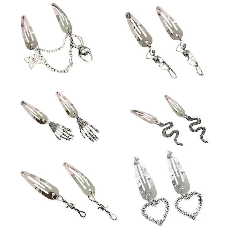 

Multi Type Hair Clip with Dangle Pendant New Year Headwear for Women Birthday Party Carnivals Theme Non-slip Hairpin