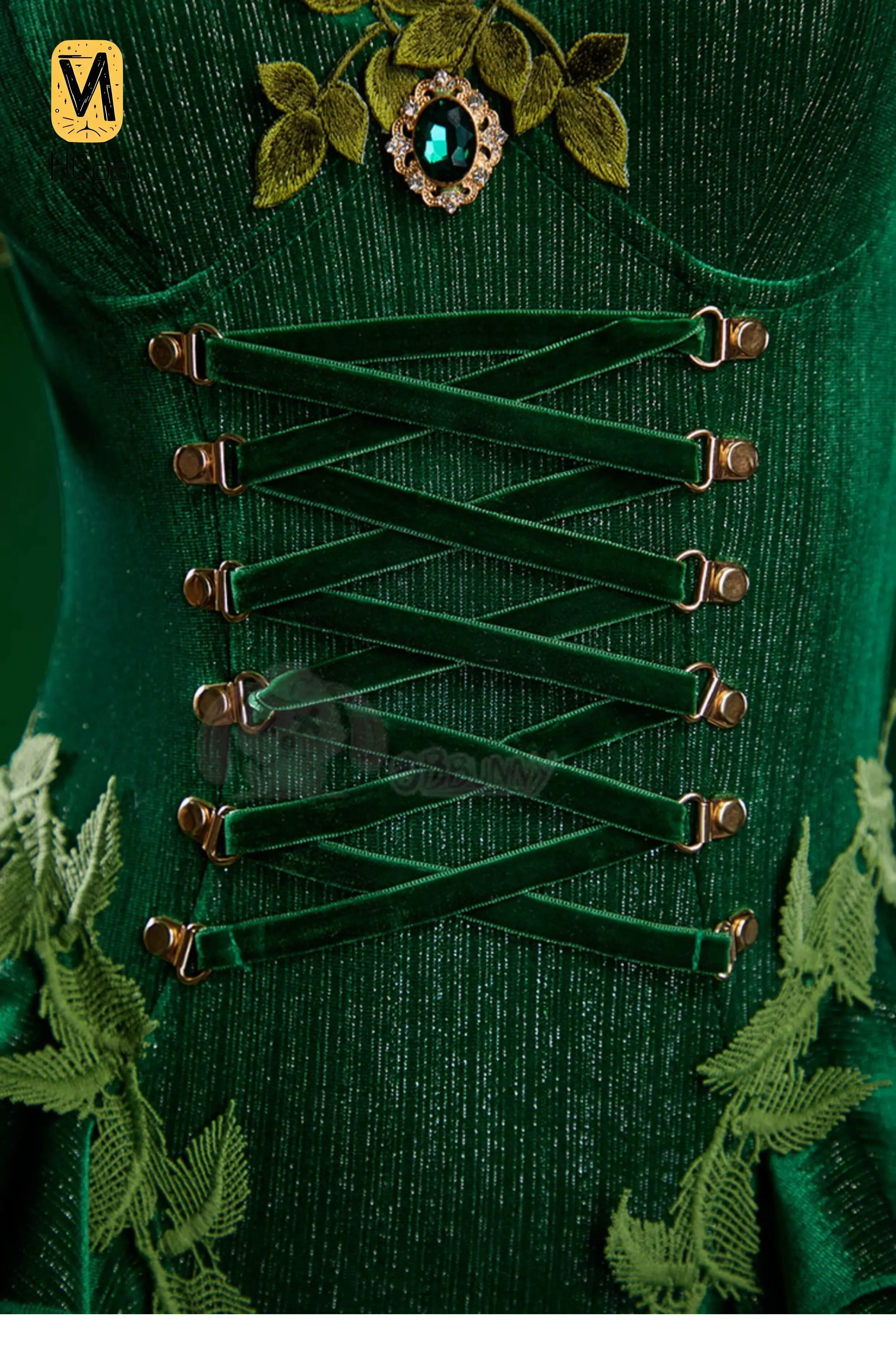 Костюм для косплея Ivy Fan Made, полный комплект, зеленый бархатный комбинезон с принтом в виде лозы, униформа для Хэллоуина и карнавала HCos (art.: 3920dc40a4452) - 3920dc40a4452