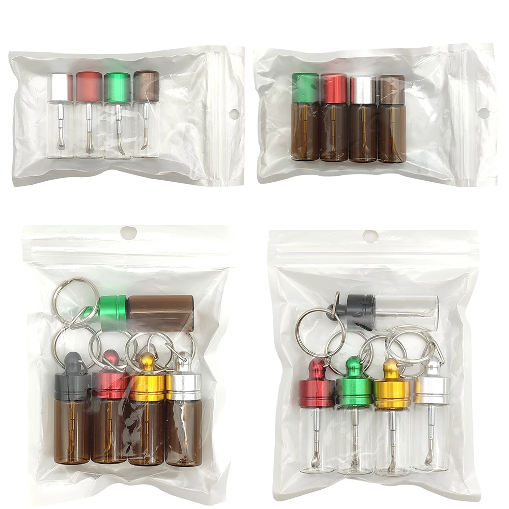 Sniffer Set Kit Snuff Snorter With Spoon Glass Bottle Pill Box Case Container Smoking Accessorie Snuifbuis Snorting Pour Fumeur