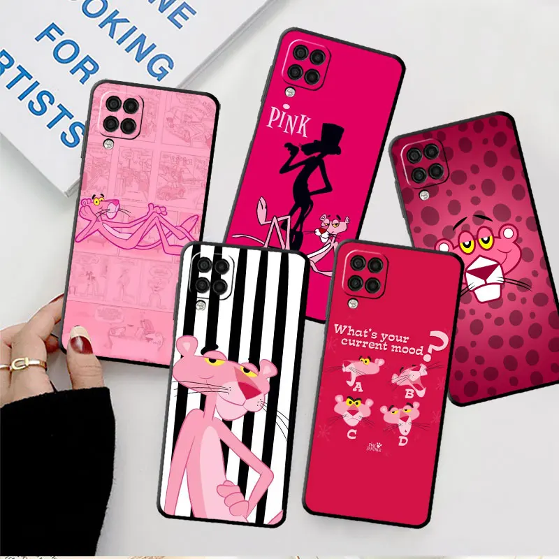 Чехол для телефона с милой розовой пантерой для Samsung Galaxy A52 A12 A51 A32 A53 A13 A71 A22 A21s A11 A03 A02 A41 A31 A23 A72 A73, мягкий чехол
