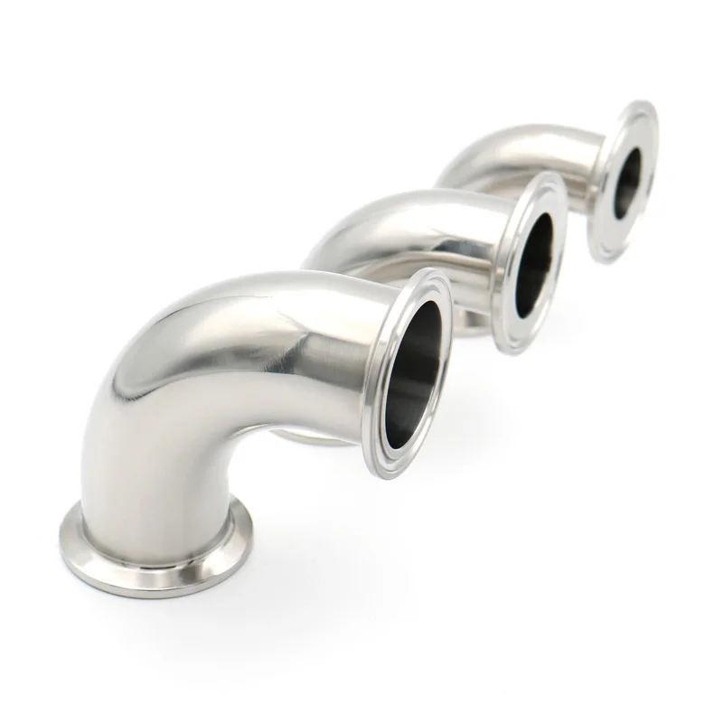 

3/4"1"2"4" OD19/25/38/51/102 Sanitary Ferrule 50.5mm 90° Degree Clamp Elbow Pipe Fitting Connect Stainless Steel SS304 Homebrew