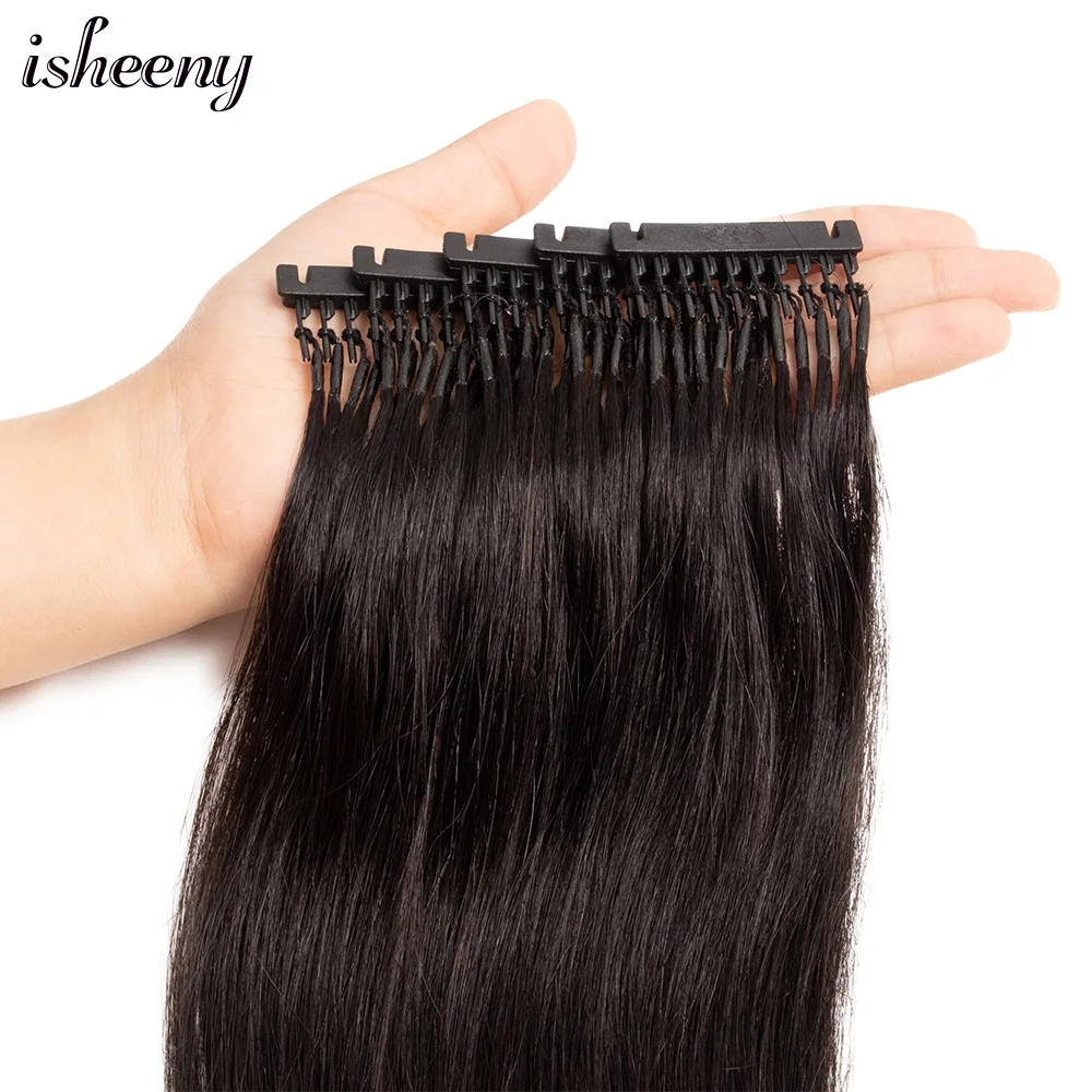 Extensiones de cabello humano virgen 6D-1, Color negro Natural, 100%, de fácil instalación, Remy, 10 Uds.