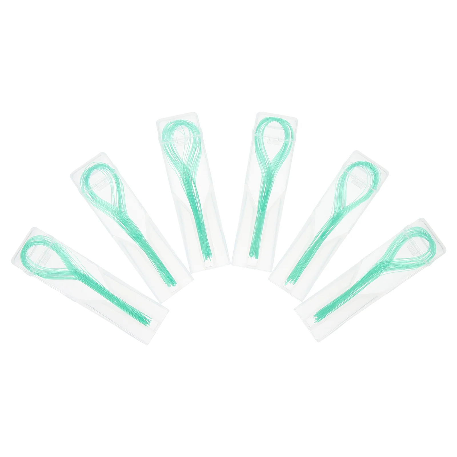 

6 Boxes Thread Stand Dental Floss Threader Supplies Wire Guide Bridges Nylon Threaders Brace Braces