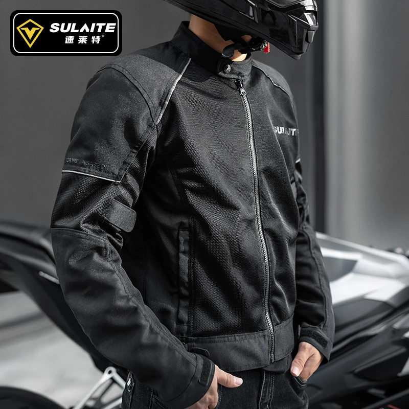 Men's Motorcycle Jacket Protection Wearing Motorbike Coat For Summer Cooling Oxford Jacket