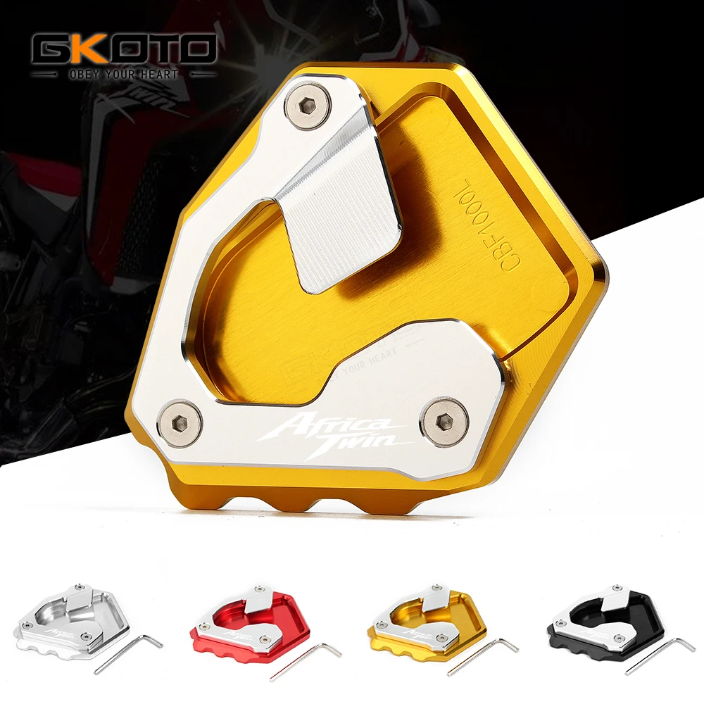 

For Honda Africa Twin CRF1000L 2016-2018 CRF 1000l Motorcycle CNC Foot Side Stand Pad Plate Kickstand Enlarger Support Extension