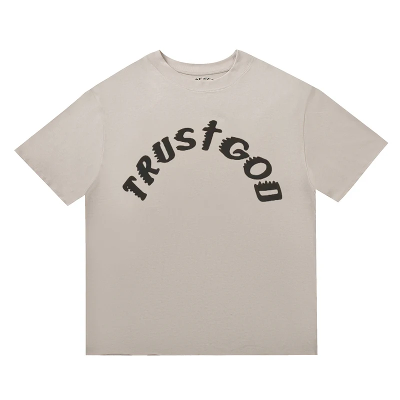 

Vintage Superior QualityLoose High Street Kanye west Sunday Service Trust god Hip Hop t tshirt Tee Top Men