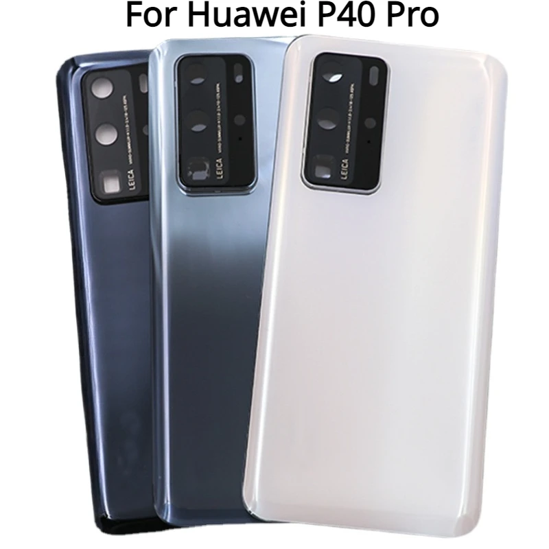 

For Huawei P40 P40Pro Battery Back Cover 3D Glass Panel Rear Door For Huawei P40 Pro Housing Case + Camera Frame Lens Replace