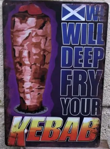 Металлический знак кебаба ретро винтажная жестяная тарелка для гаража дома