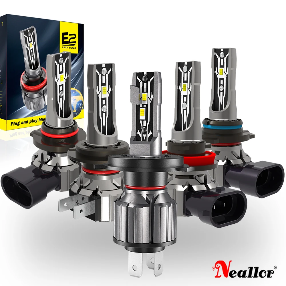 

2 шт./партия, Автомобильные светодиодные лампы 100 Вт 9005 лм 9006 9012 H10 H8 H7 H4 H11 H9 Hir2