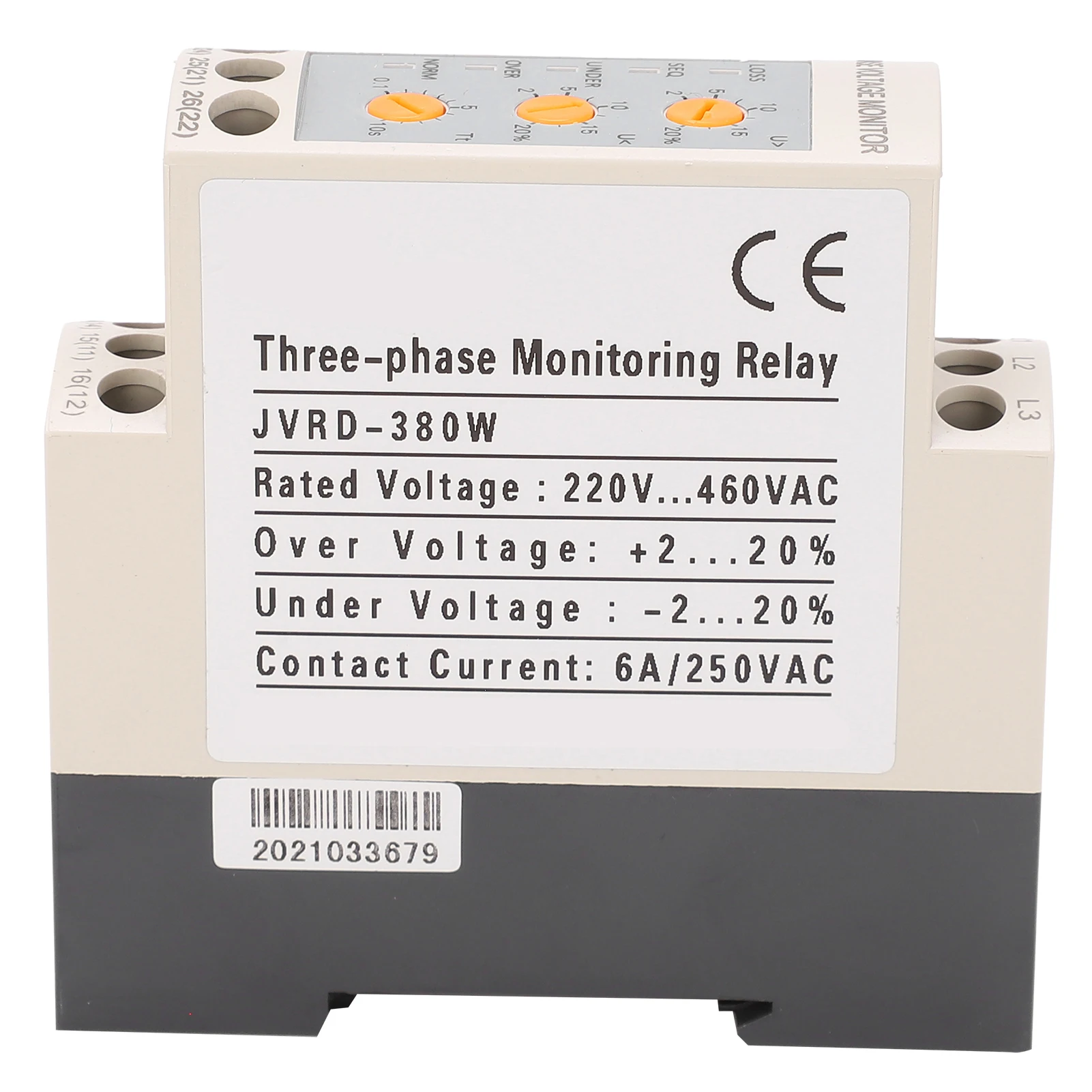 Над под протектором напряжения Регулируемый 3 фазы монитора реле JVRD‑ 380W 380V