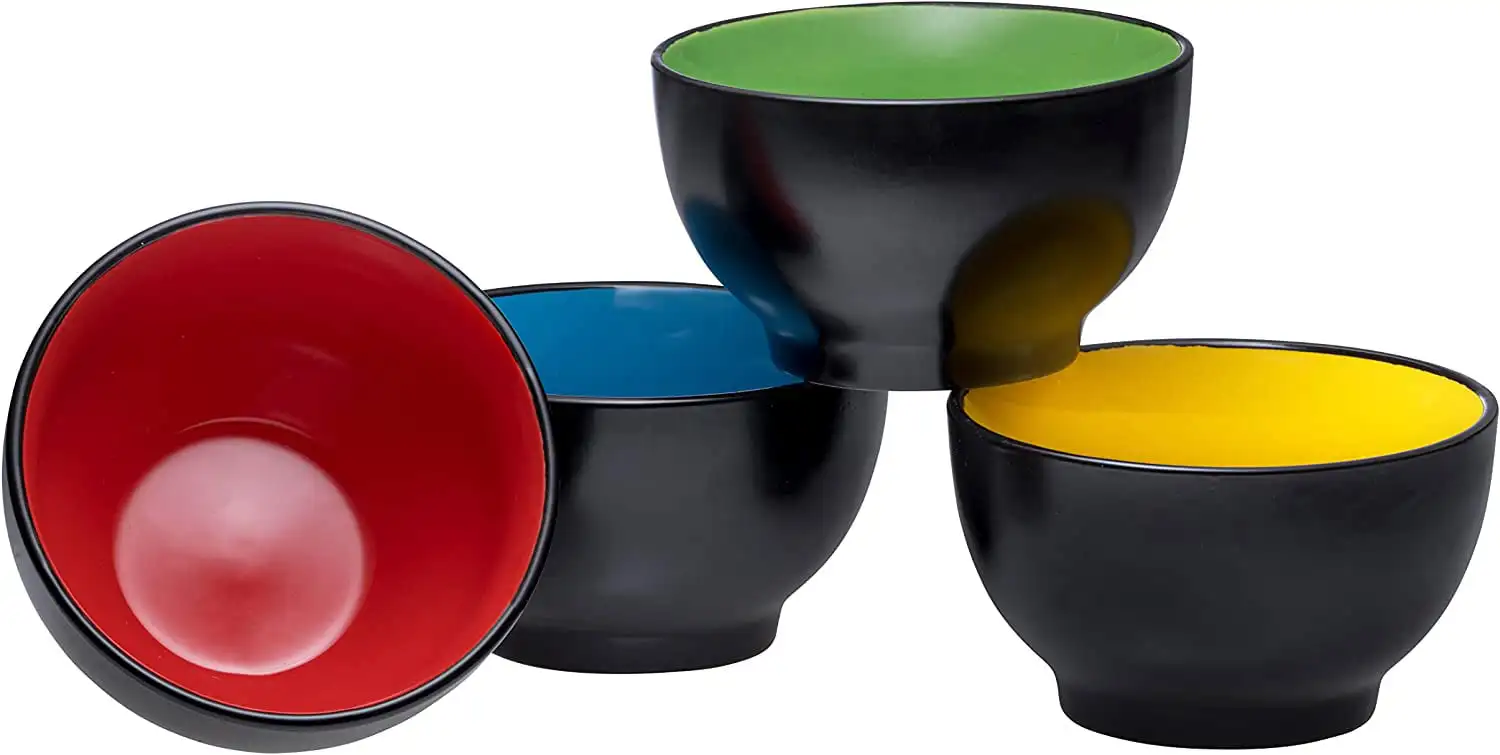 

Ceramic Dessert Bowls - Colorful Blackice Cream Bowls Set - Small | 1
