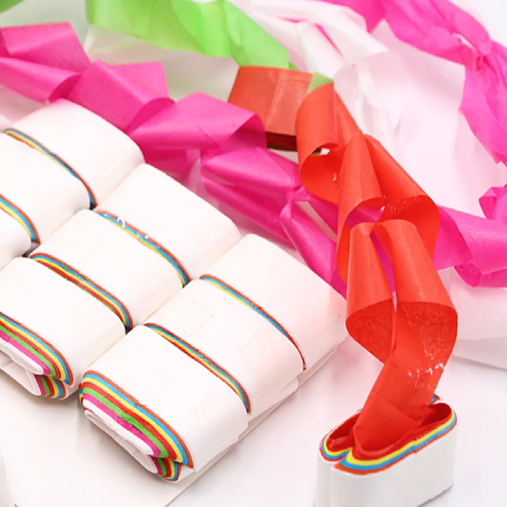 

24 Pcs Stage Gimmick Props Funny Mouth Coils Vomit Paper Tricks Colorful Ornaments